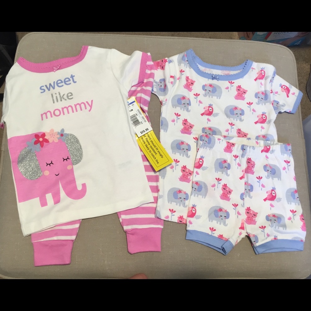 Koala Kids girls pajama set (size: 12 months)